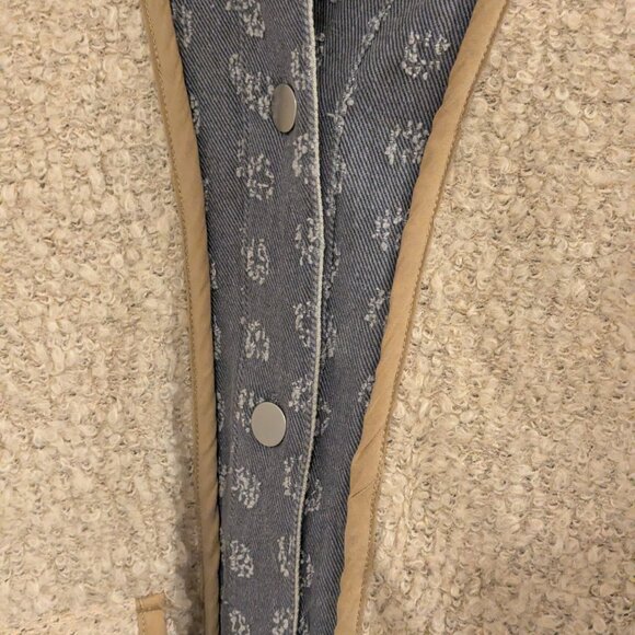 Women's  Mystree Wool Blend Denim Trim with Pockets-Size Medium - Picture 3 of 4